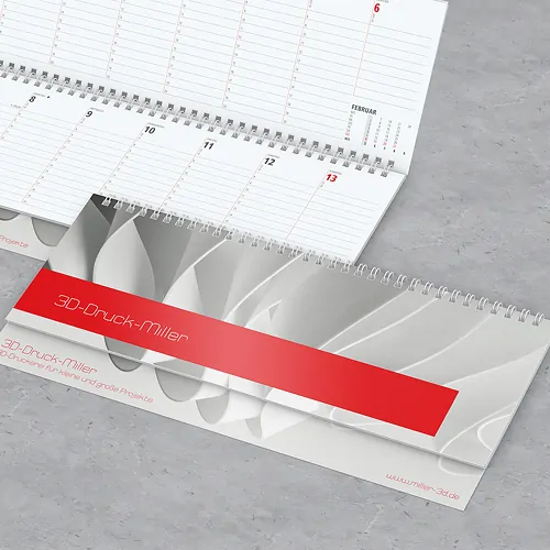 Tisch-Querkalender mit Firmenlogo